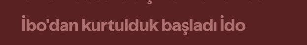 Şam'ın eski dönem sözlerinden İbo'dan kurtulduk başladı İdo ifadesi